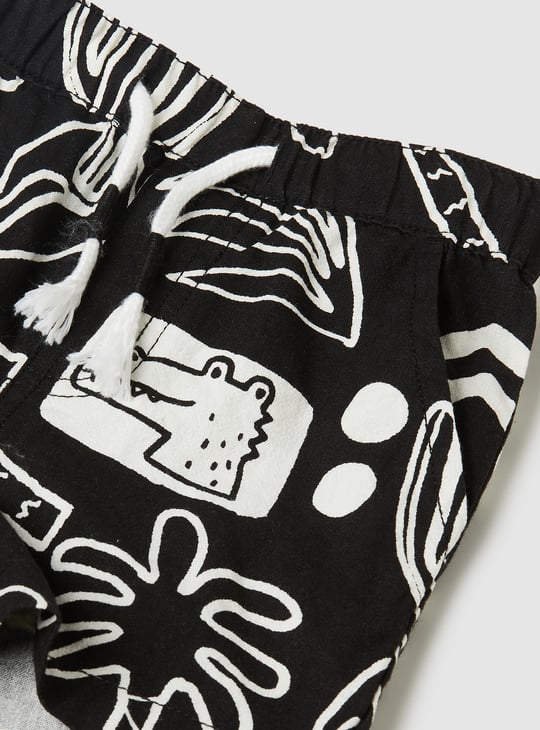 Boys Printed Shorts Set
