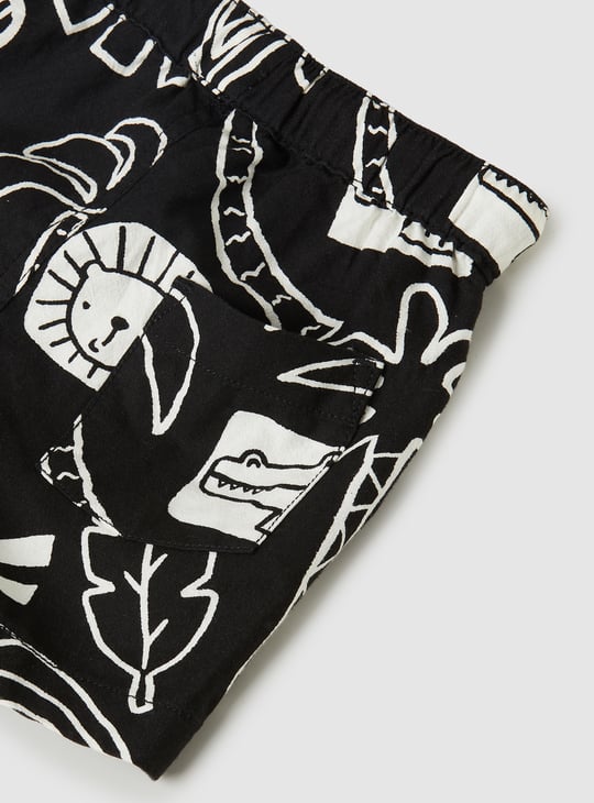 Boys Printed Shorts Set