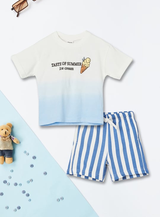 Boys Printed Shorts Set