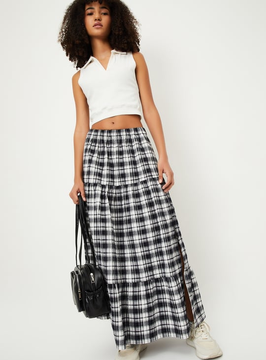 ★24-25FW新作★BINARY01★Kiyan Checkered Long Skirt Janine Skirt – Hell Bunny