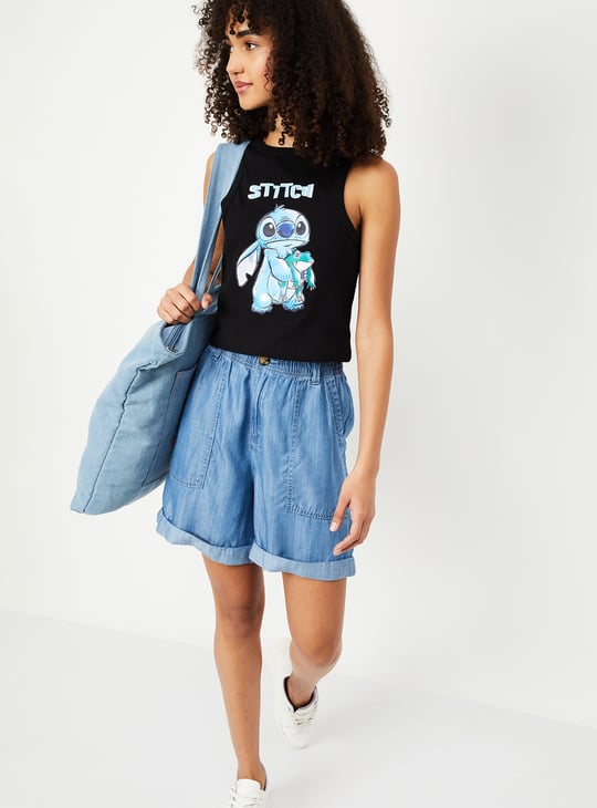 Women Lilo & Stitch Print Tank Top