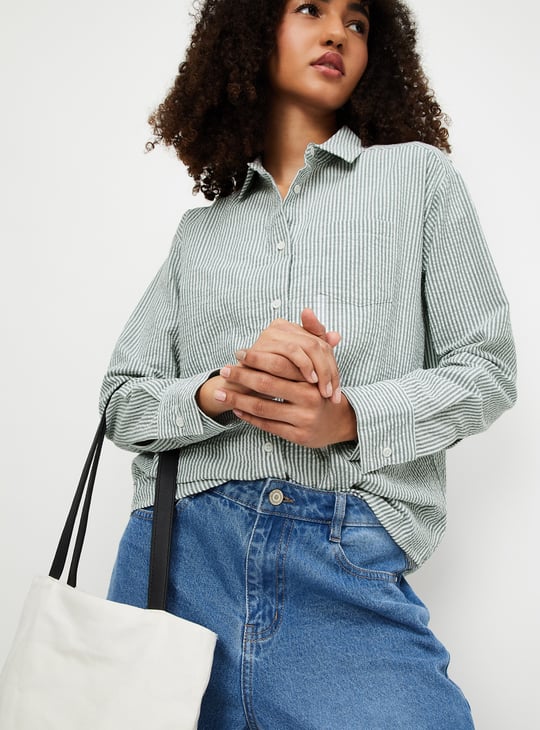 Women Regular Fit Striped Shirt