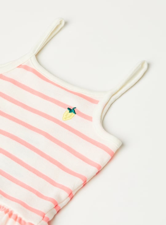 Girls Striped Shorts Set