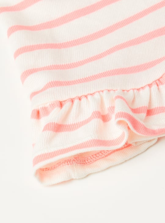 Girls Striped Shorts Set