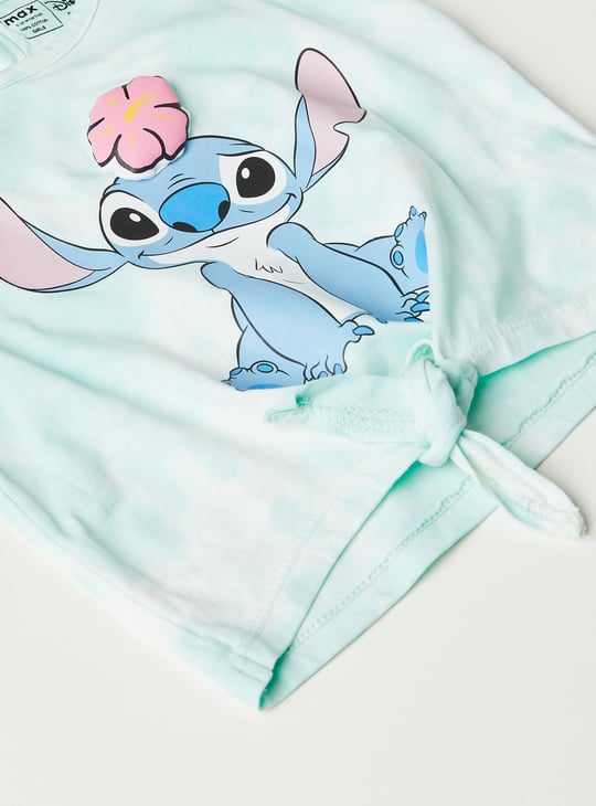 Girls Lilo & Stitch Print Shorts Set