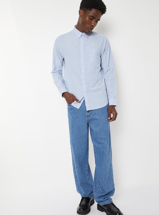 Men Striped Slim Fit Shirt