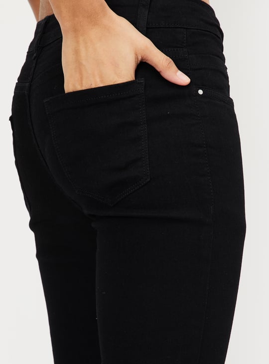 Women Solid Ankle Grazer Jeans