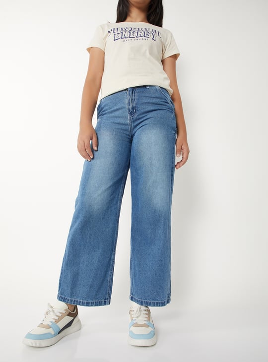 Girls Washed Slim Fit Jeans