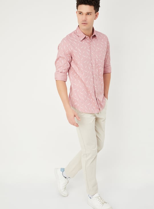 Men Printed Slim Fit Shirt