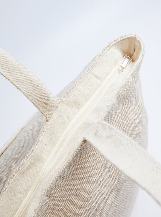 Women Lace Panel Tote Bag