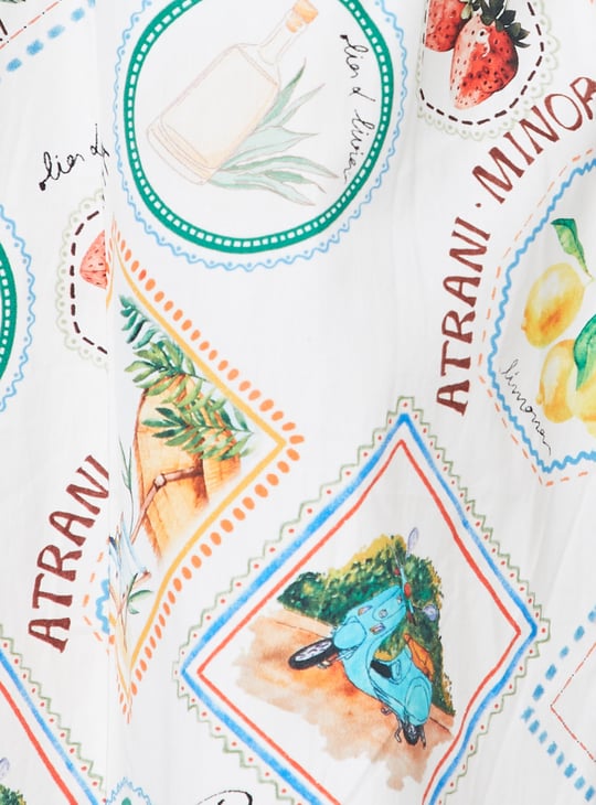 Women Printed A-Line Midi Skirt