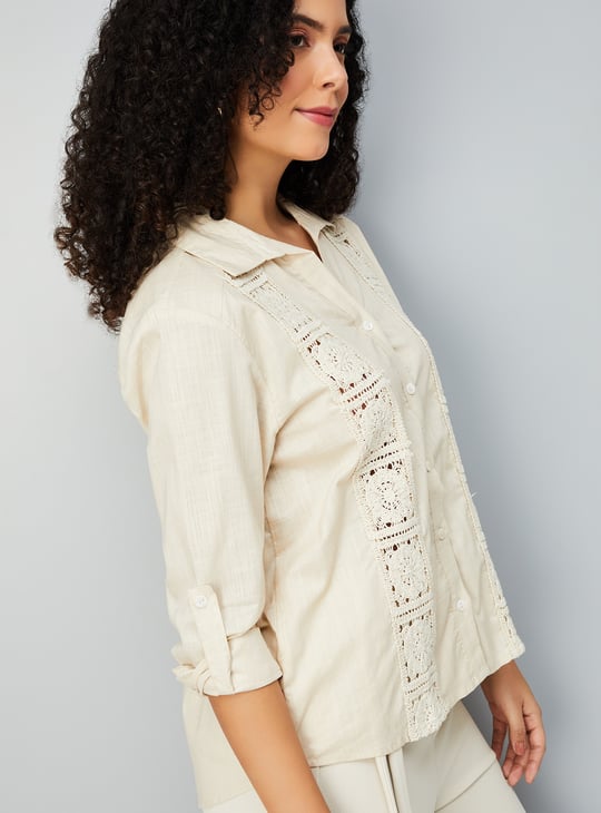 Women Embroidered Oversized Shirt