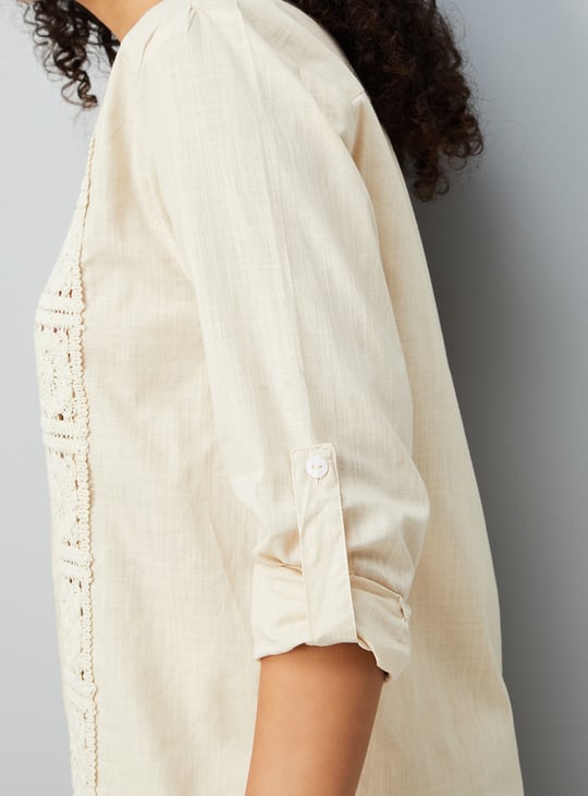 Women Embroidered Oversized Shirt