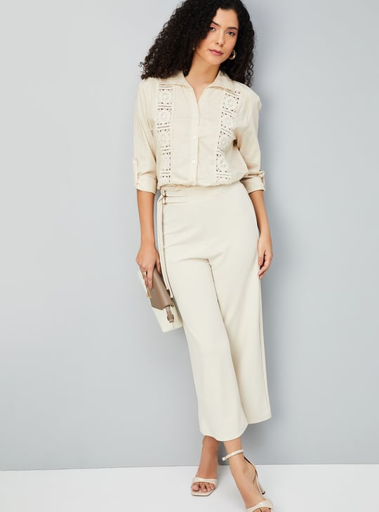 Women Embroidered Oversized Shirt