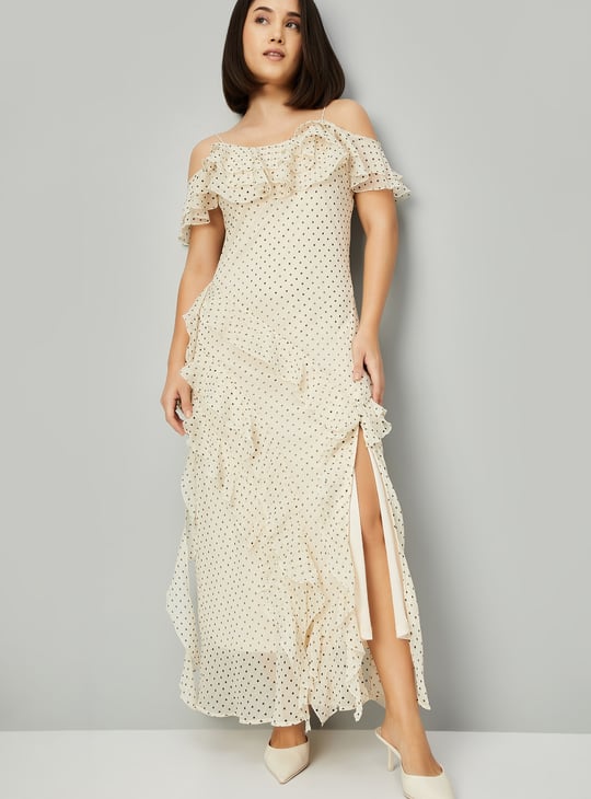 Kalki x Max Women Polka Dots Ruffles Dress