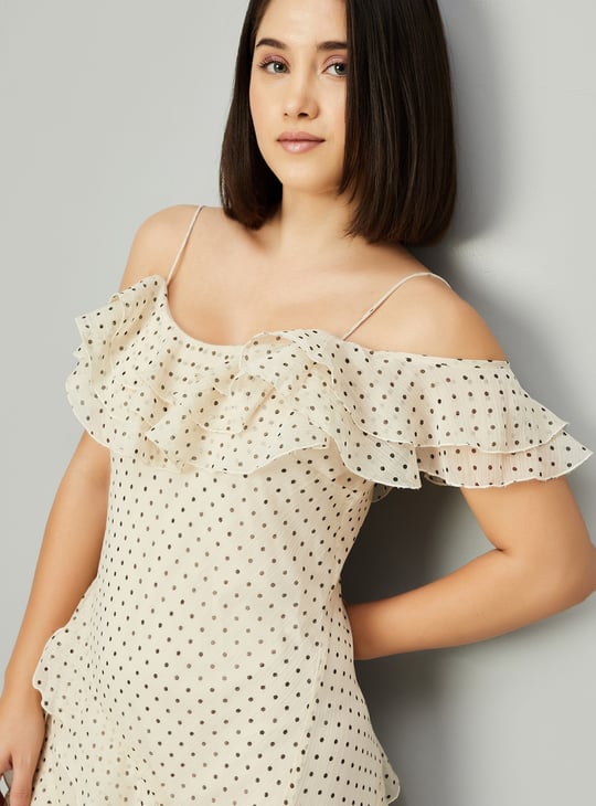 Kalki x Max Women Polka Dots Ruffles Dress