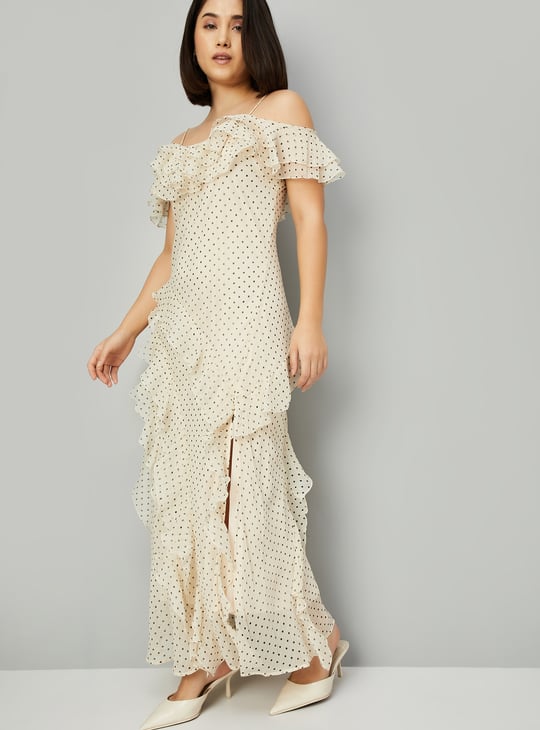 Kalki x Max Women Polka Dots Ruffles Dress