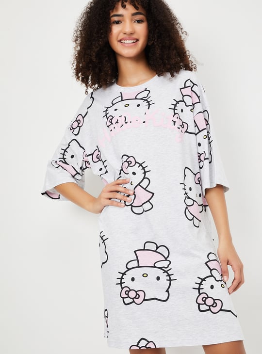 Women Hello Kitty Print Chemise