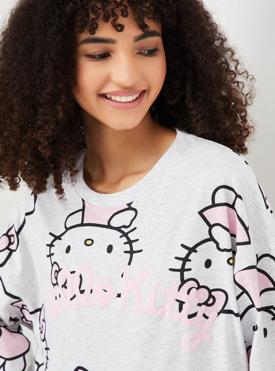 Women Hello Kitty Print Chemise