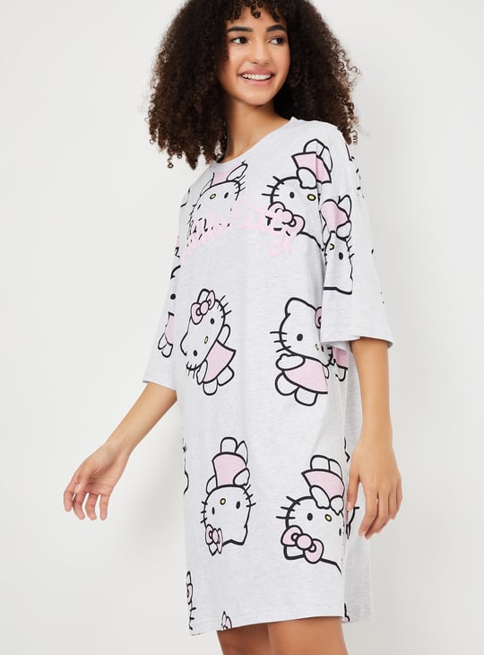 Women Hello Kitty Print Chemise