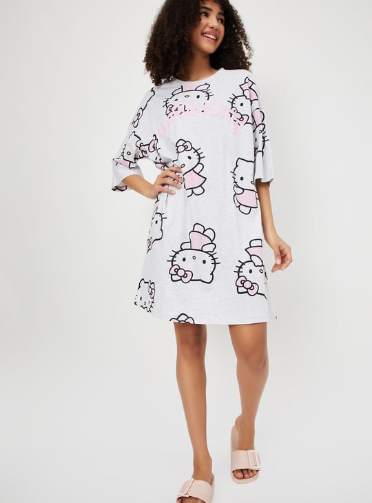 Women Hello Kitty Print Chemise