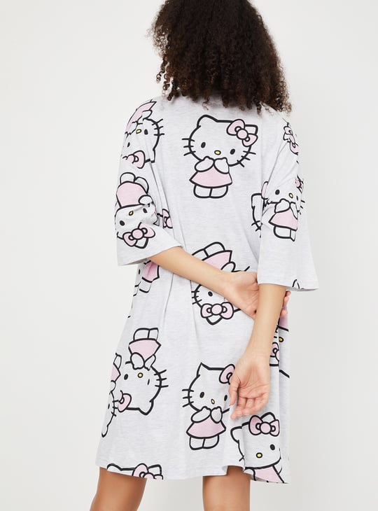 Women Hello Kitty Print Chemise