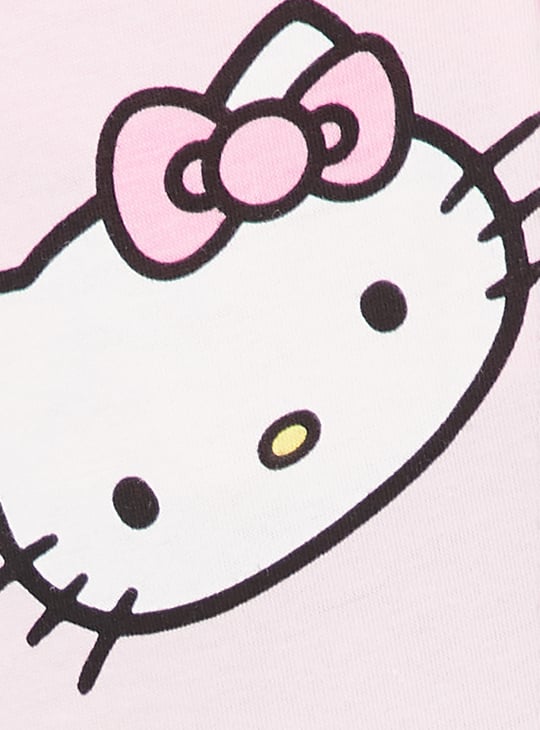 Women Hello Kitty Print PJ Set