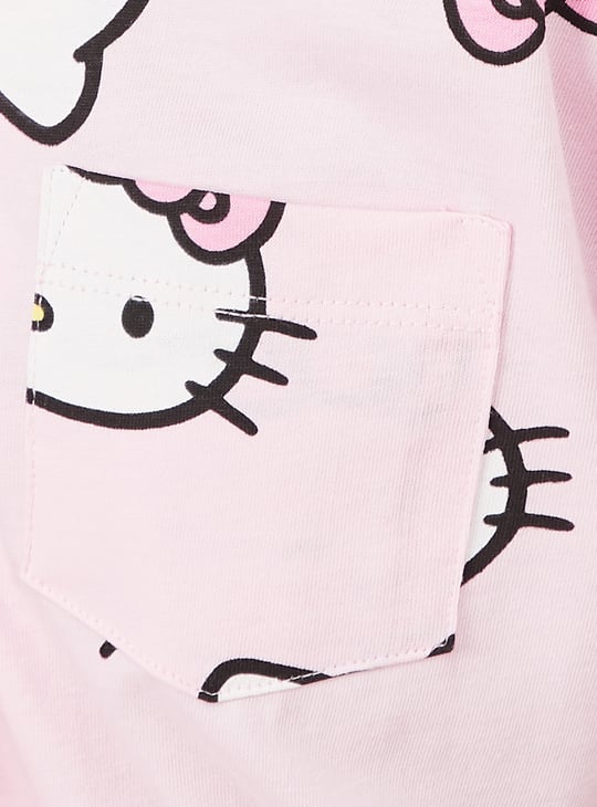 Women Hello Kitty Print PJ Set