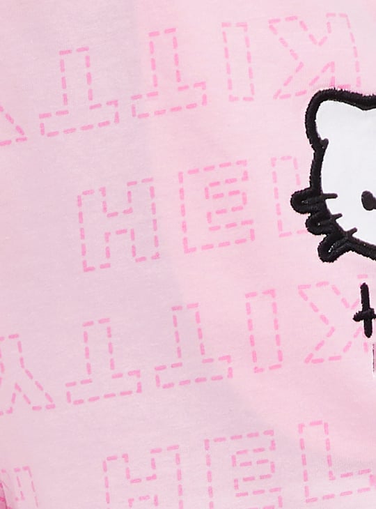 Women Hello Kitty Print Shorts Set