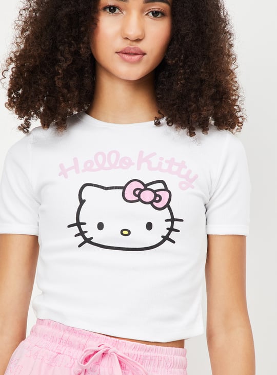 Women Hello Kitty Print Shorts Set