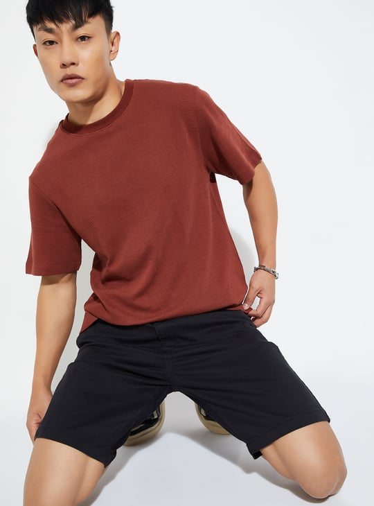 URB_N Men Textured T-shirt