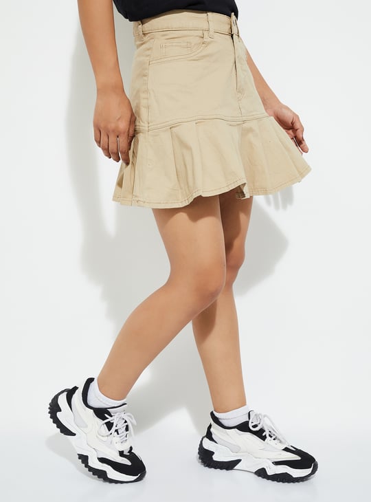 URB_N Women Pleated Mini Skirt