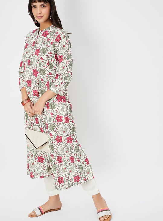 Women Floral Print A-line Kurta Set