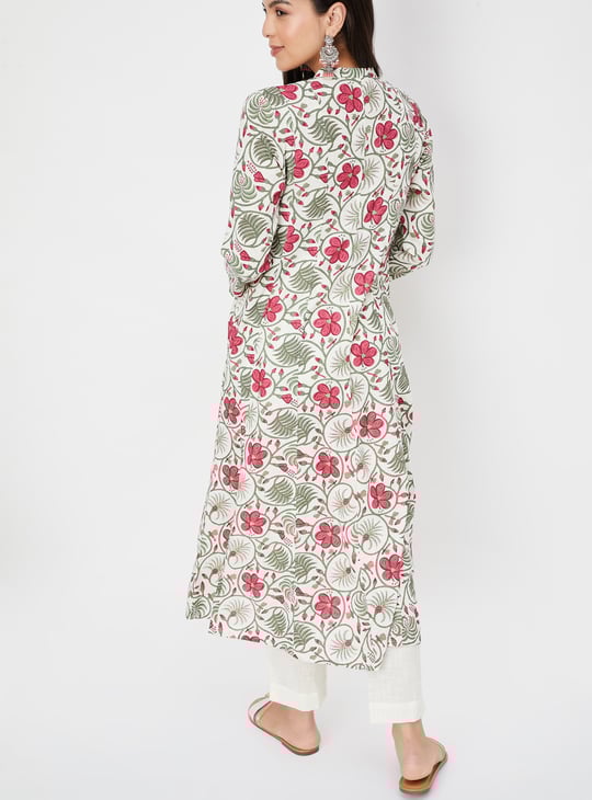 Women Floral Print A-line Kurta Set