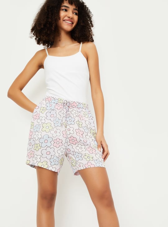 Women Floral Print Shorts