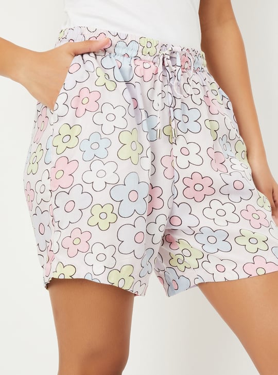 Women Floral Print Shorts