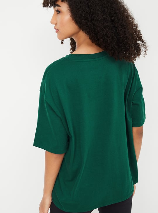 Women Printed Athleisure Oversized T-shirt