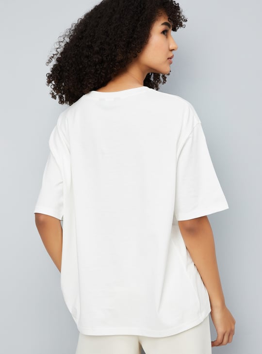 Women Printed Athleisure Oversized T-shirt