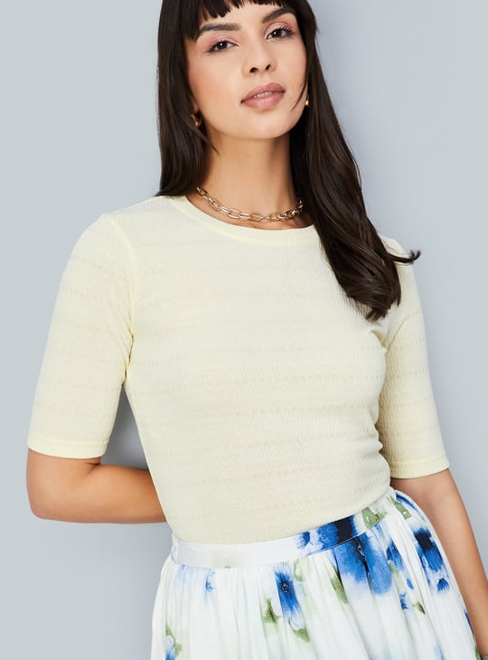 Women Textured T-shirt