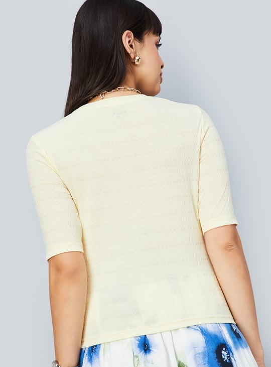 Women Textured T-shirt