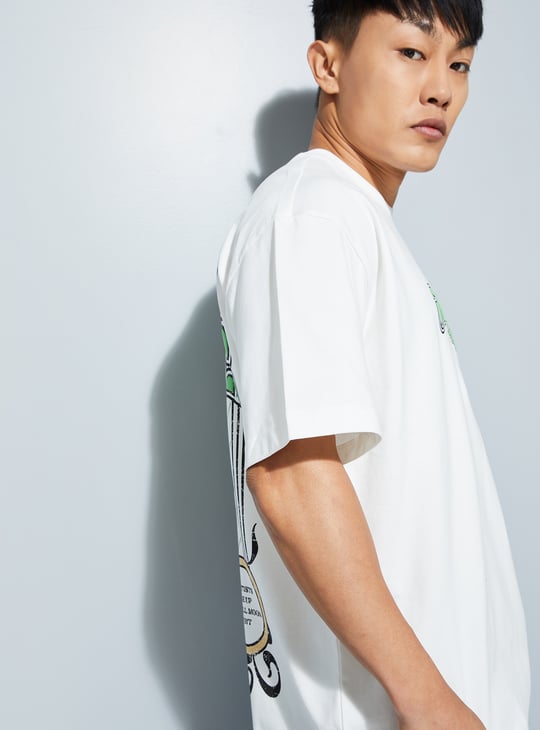 URB_N Men Back Printed Oversized T-shirt