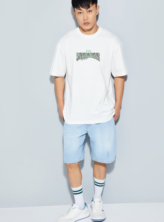 URB_N Men Back Printed Oversized T-shirt