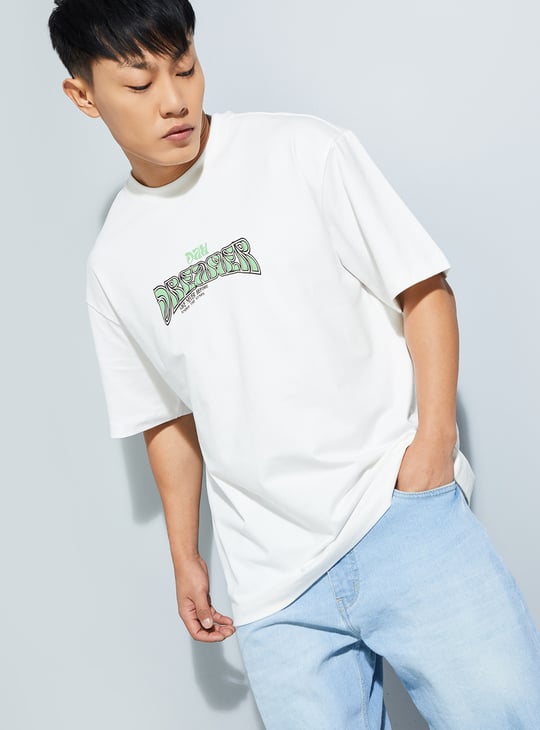 URB_N Men Back Printed Oversized T-shirt