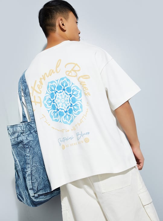 URB_N Men Printed Boxy Fit T-shirt