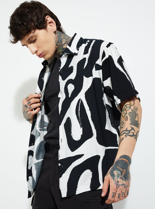 URB_N Men Printed Relaxed Fit Shirt