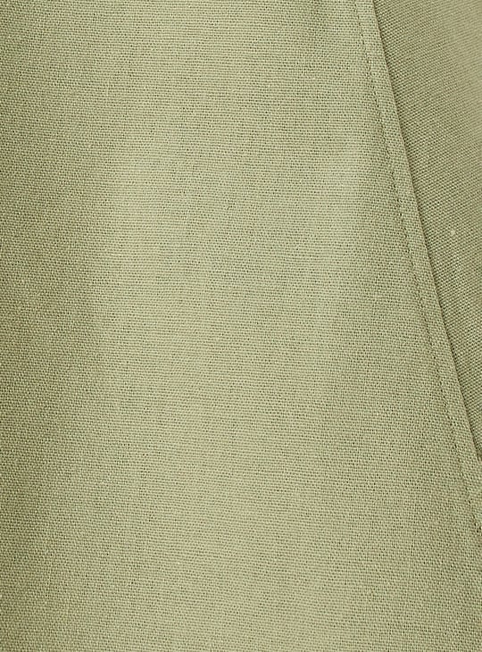 Women Solid A-line Belted skirt