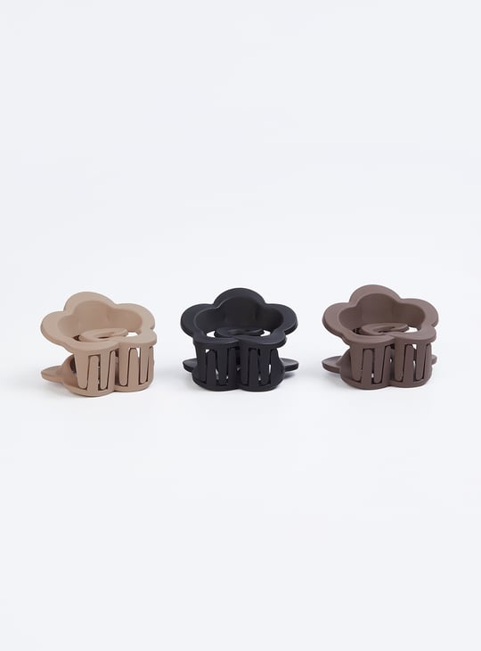 Women Floral Claw Clips - Pack of 3