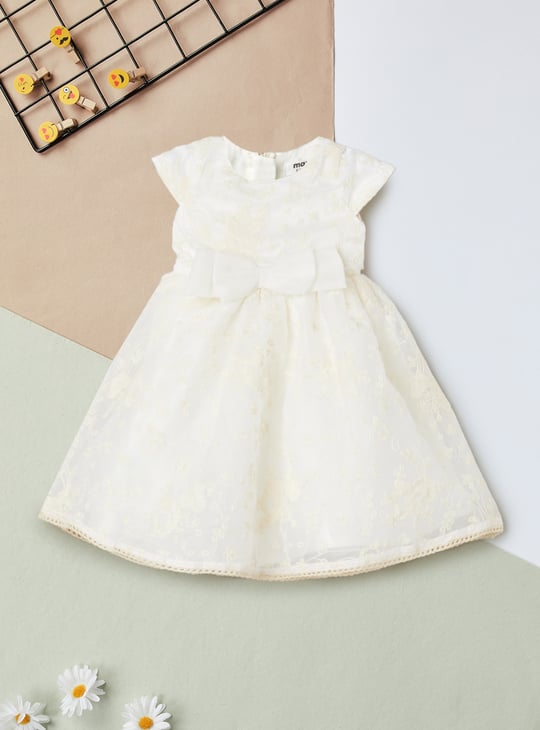 Girls Embroidered Flared Dress