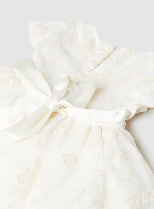 Girls Embroidered Flared Dress