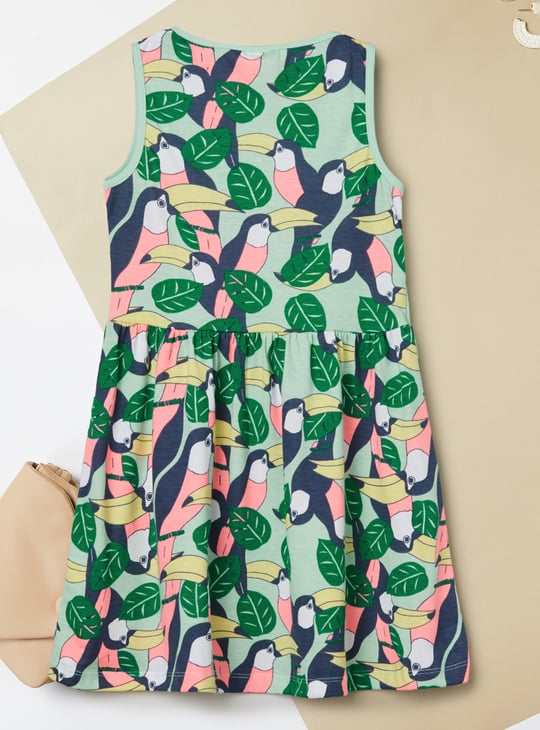 Girls Printed A-line Dress - Pack of 2